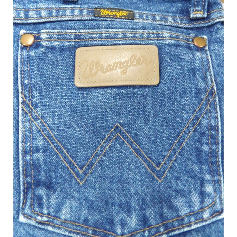 VTG Wrangler 13MWZGK Cowboy Cut Y2K Bootcut Denim Jeans Men W34xL34 Cotton Blue - Picture 13 of 16